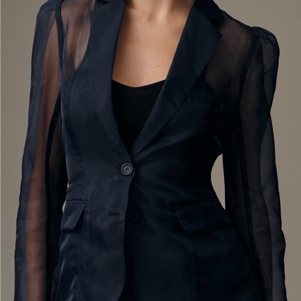 DOLAN Sheer Black Blazer